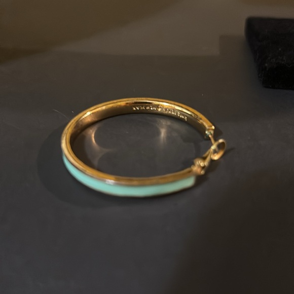 Kate Spade Gold and Blue Hoop Earrings - Picture 3 of 7